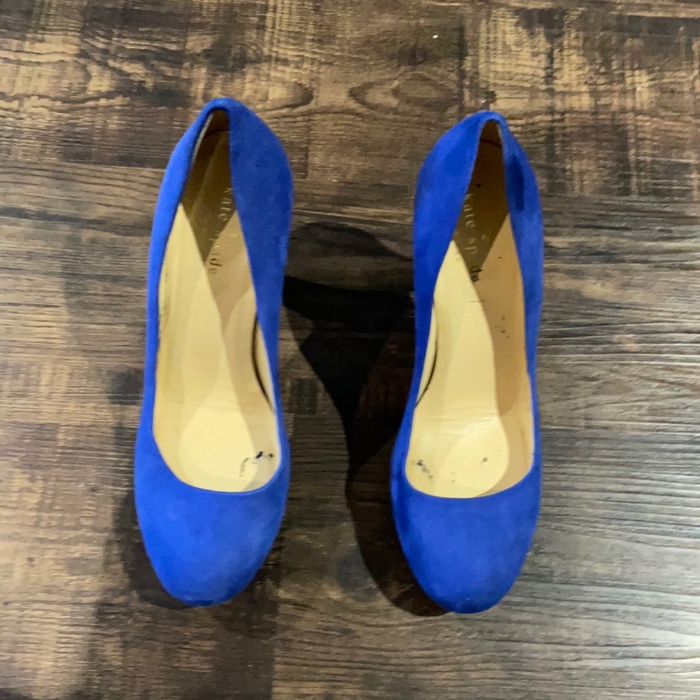 Kate Spade Blue Suede Heels